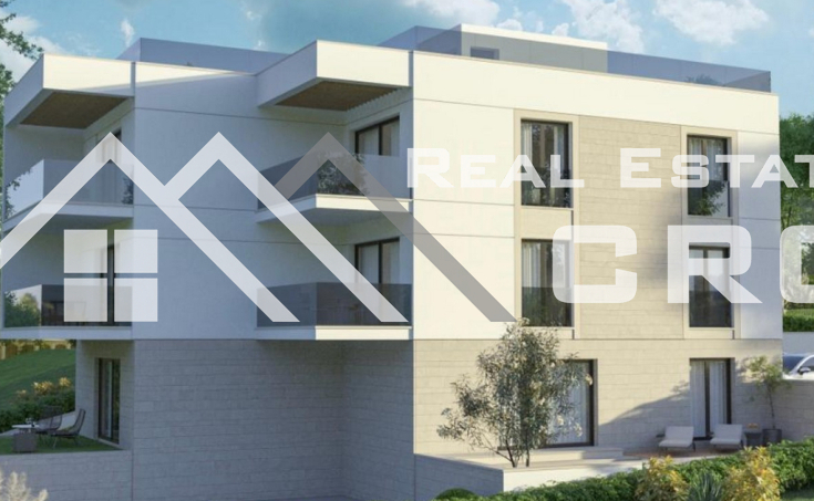 Ciovo Immobilien – Zwei-Zimmer-Wohnungen in außergewöhnlicher Lage, in einem neuen Gebäude mit Gemeinschaftspool, zum Verkauf