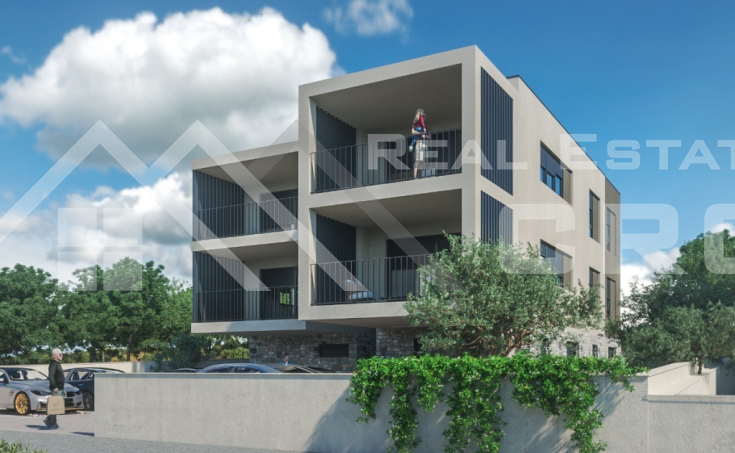Spacious apartments with covered terraces in a new development in Brodarica, for sale