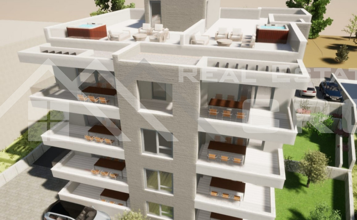 Ciovo properties – Fully furnished apartment with a terrace and garden, in a new building near the sea, for sale