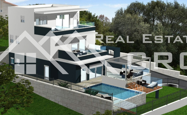 Ciovo properties – Newly built luxurious villa with sea view, for sale