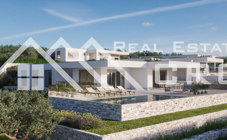 Contemporary villa in construction, with a swiiming pool and sea view, for sale (2)
