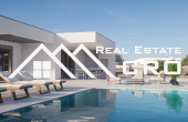 PR752, Immobilien Primosten - Moderne Villa im Bau, mit Pool und Meerblick, zum Verkauf