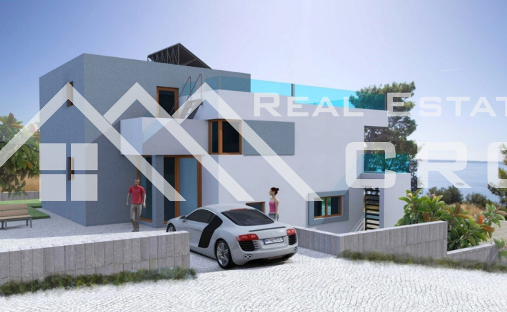 Modern villa under construction with beautiful sea view (1)