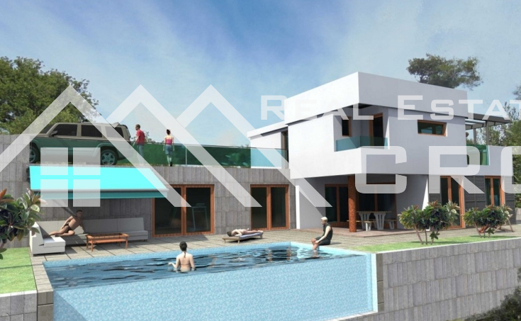 Split properties – Luxurious villa under construction with swimming pool and wonderful sea view, for sale