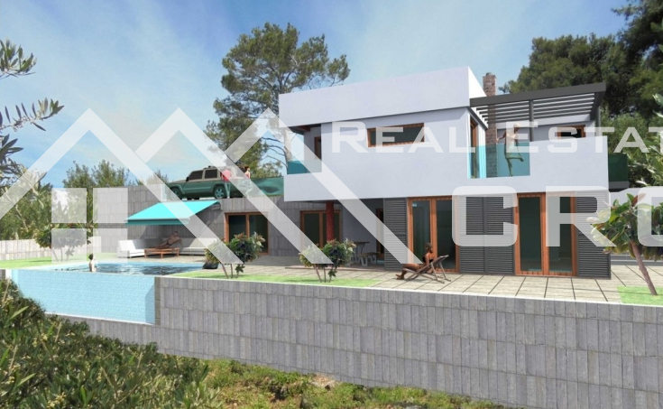 Luxurious villa under construction with swimming pool and wonderful sea view (2)