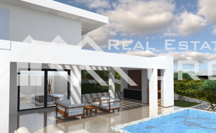 Luxurious villa under construction with beautiful sea view (2)