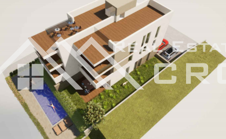 Two bedroom apartment with garden and sea view under construction, for sale, island of Ciovo (1)