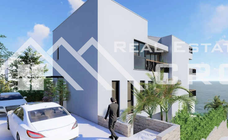 Luxurious villa in construction with a beautiful open sea view, in a lovely area, for sale (1)