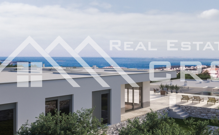 Modern villa in construction with an open sea view, on an exclusive location, for sale (4)