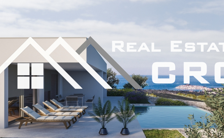 Primosten properties - Villa with a swimming pool and a garage, boasting wonderful sea views, for sale
